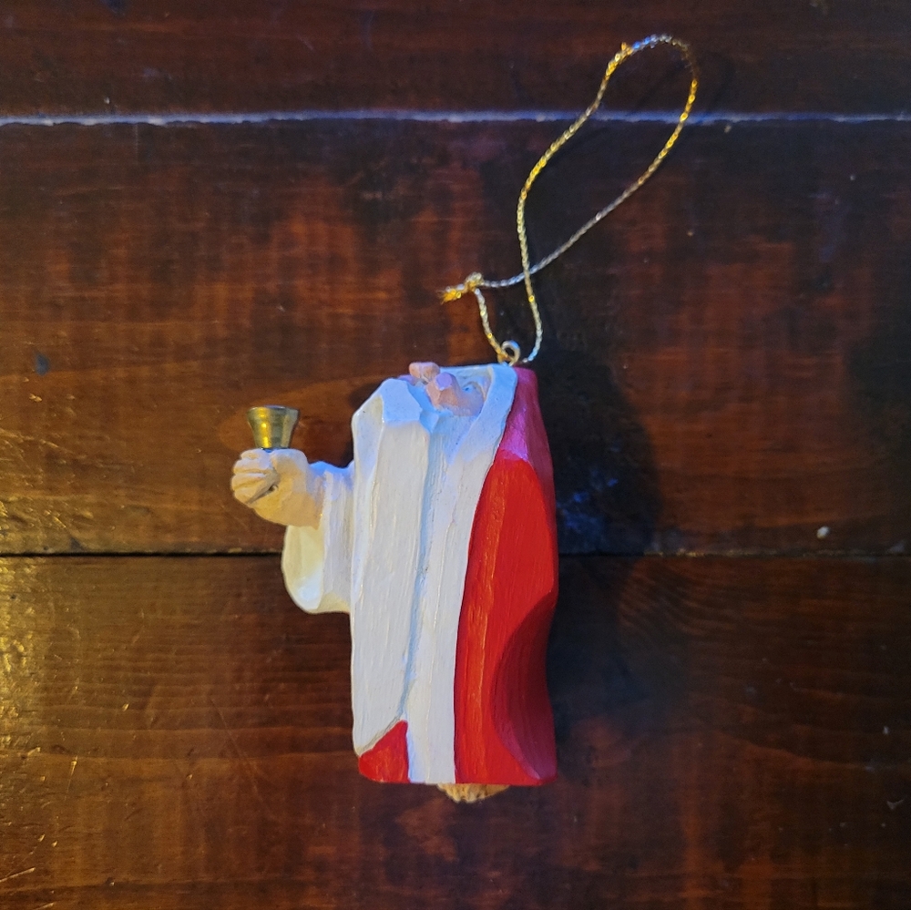 Department 56 Red and White Santa Ornament - Picture 2 of 7